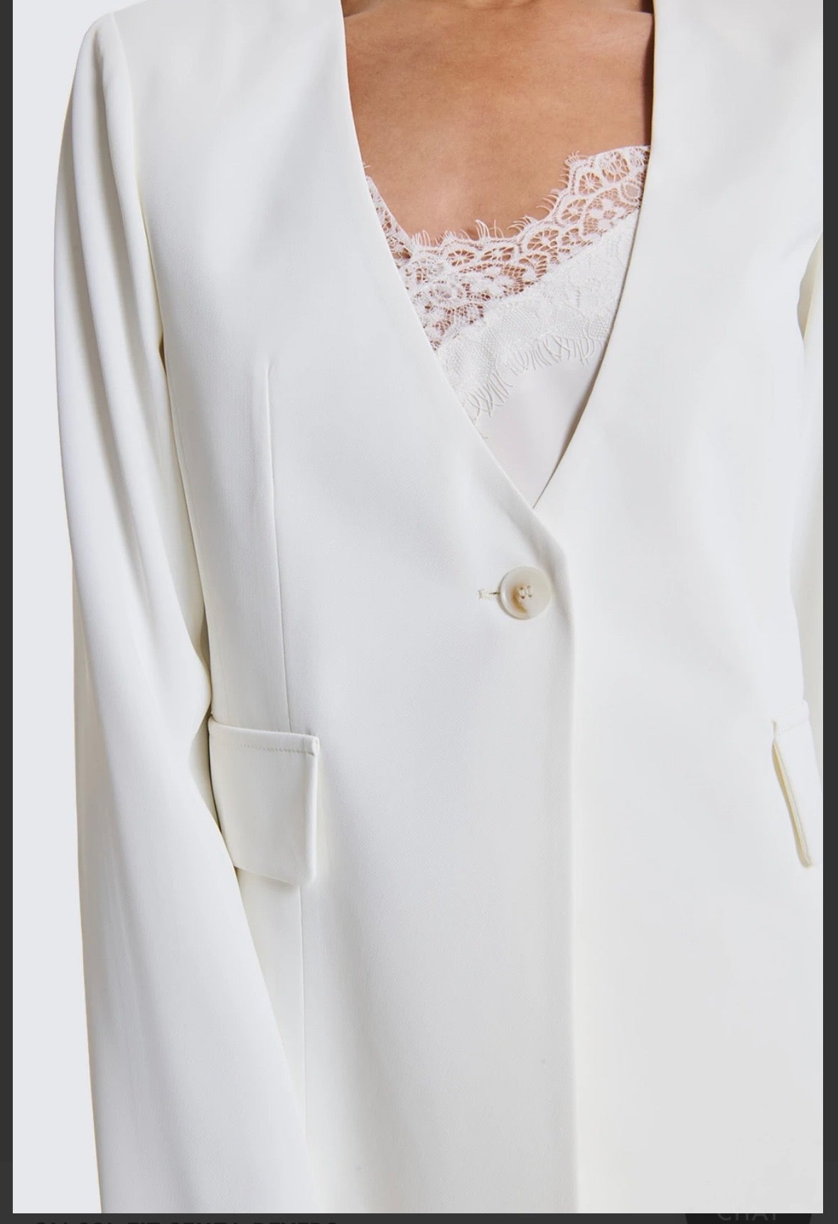 Tailleur Stella Bianco senza revers