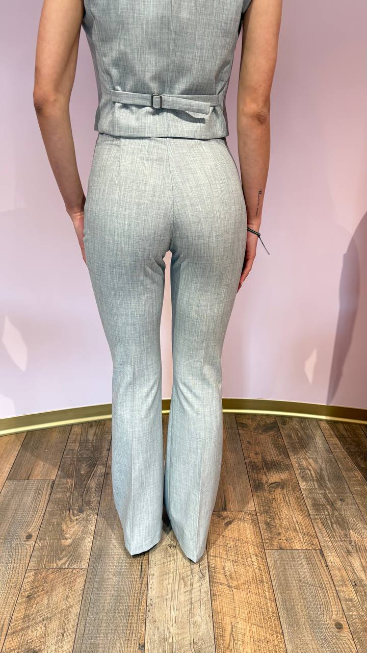 Tailleur Tre Pezzi Norah - Completo Donna Elegante con Giacca, Gilet e Pantalone a Zampa