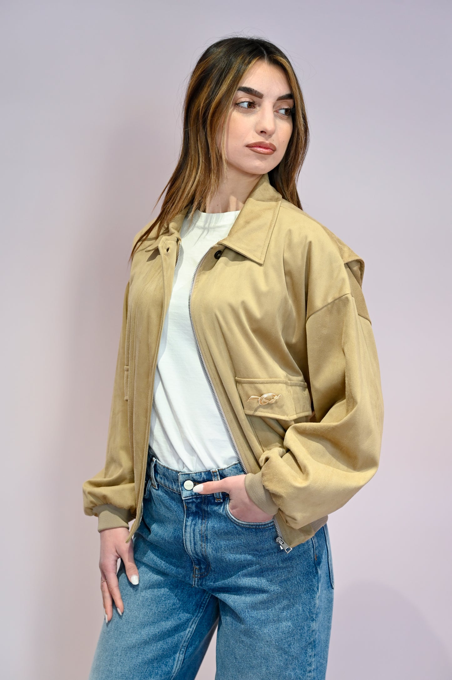 Bomber camoscio Gioia