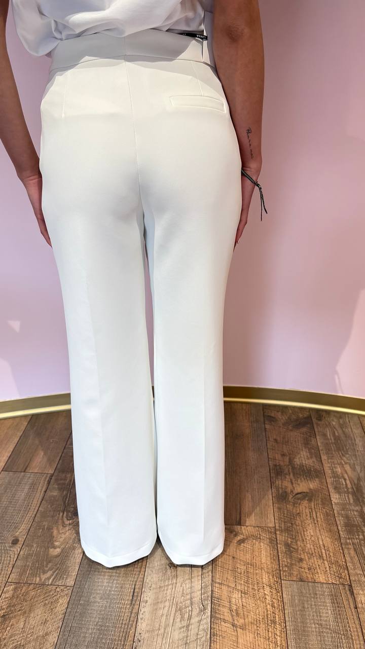 Tailleur Bianco Kate coordinato pantalone&giacca foulard
