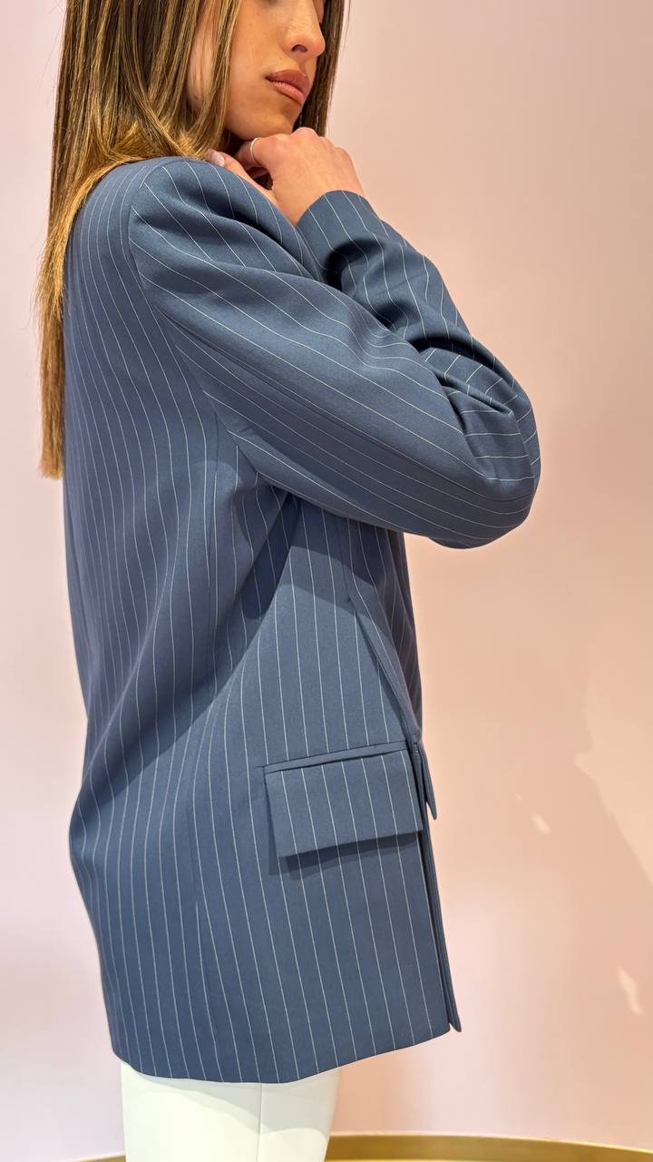 Tailleur gessato Tecla  coordinato giacca & pantalone