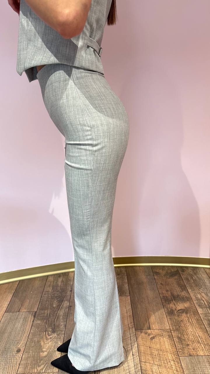Tailleur Tre Pezzi Norah - Completo Donna Elegante con Giacca, Gilet e Pantalone a Zampa