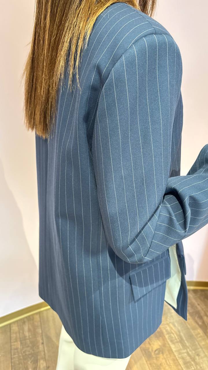 Tailleur gessato Tecla  coordinato giacca & pantalone