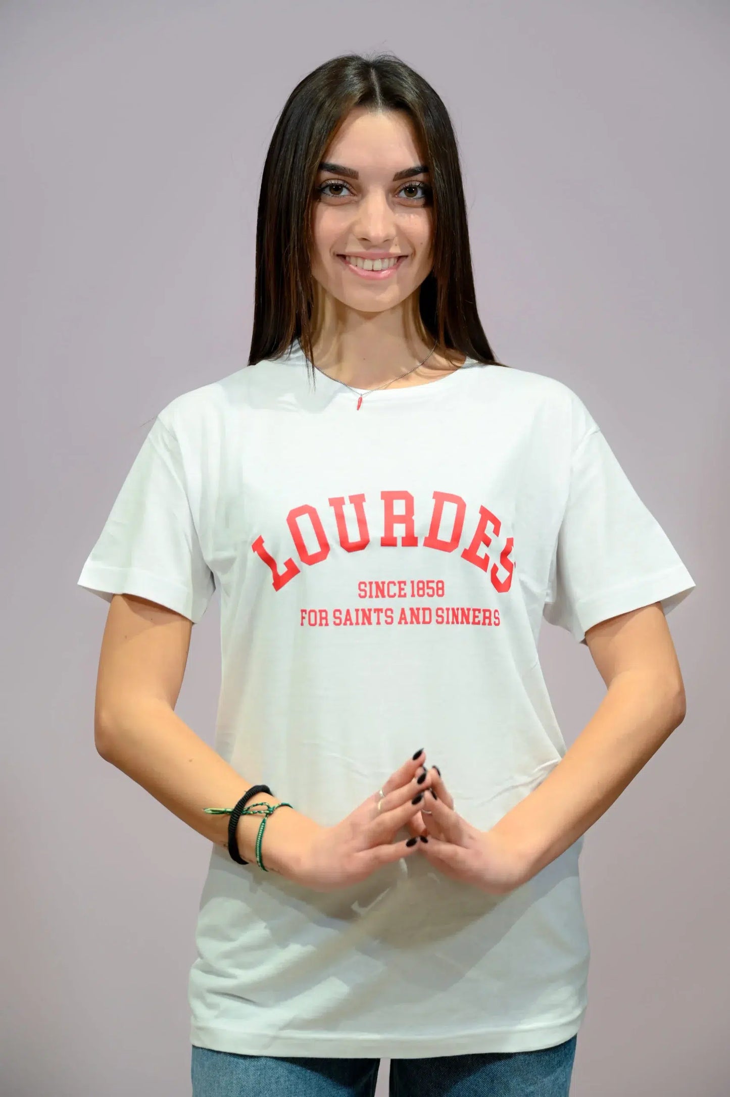 T-Shirt Girocollo "Lourdes" Rossa