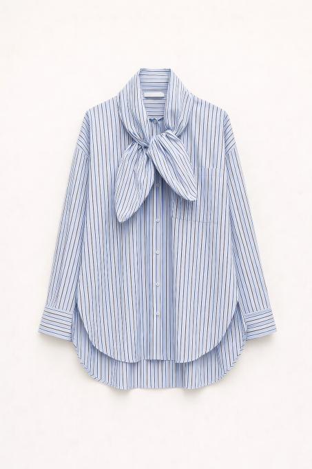 Camicia cotone righe con fiocco 🎀