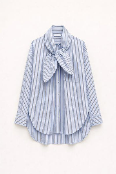 Camicia cotone righe con fiocco 🎀